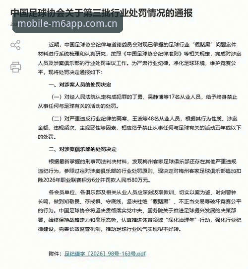 资深球迷深度解析：足协第三批禁足名单背后的行业震荡与M6平台观赛新体验
